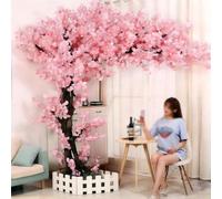 Cerisier Japonais Artificiel,Cerisier en Fleurs Artificiel,Arbre à VœUx Fait Main pour DéCoration, Nombreuses Tailles De, IdéAl pour Restaurants, FêTes Et Centres Commerciaux,B,3x3m