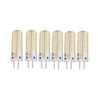 Cerlingwee 6 Pièces Ampoule LED GY6.35 7W AC DC12V 700Lm 72LED 360 Degrés Ampoule de Maïs Lumière du Jour et Blanche Chaude