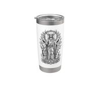 Cernunnos Art en bois de cerf sacré de la forêt celtique Gobelet isotherme en acier inoxydable double paroi