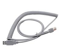 CERRXIAN Symbol LS2208 Câble USB, USB A à RJ45 spirale Câble d'extension Enroulé, Motorola Symbol Barcode Scanner Ls2208ap LS1203 LS4208 LS4278 DS6707 DS6708 Câble USB, (10ft, 3M)