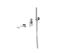Cersanit City - Mitigeur de baignoire encastré, installation à trous, avec corps, avec accessoires, chrome S952-036