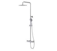 Cersanit City - Set de douche avec thermostat, diamètre 25 cm, 3 jet, chrome S951-340