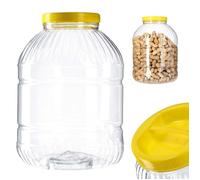 KADAX Boîte de conservation avec couvercle, récipient de stockage en plastique, bocal de mise en conserve avec poignée, contenant en plastique pour aliments, boîte de rangement cuisine organisateur