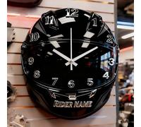 Certykllp Horloge Murale Personnalisée Casque de Motard Horloge Casque de Course Personnalisée Décoration Murale Horloges pour Pilotes de Course Motards Passionnés de Moto -6
