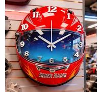 Certykllp Horloge Murale Personnalisée Casque de Moto Personnalisé Horloge de Casque de Course Décoration Murale pour Pilotes de Course et Amateurs de Moto -5
