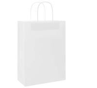 Cervaline Sacs en Papier 50 pcs avec poignées Blanc 26x12x35 cm,Arts & Loisirs,Fêtes & soirées,Cadeaux,Emballage de Cadeaux,Sacs pour Cadeaux,2.2 kg-4101604