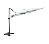 Cesare Écru : Parasol Déporté, Rectangulaire De 3x4m, Rotatif À 360° Beige