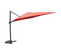 Concept Usine Parasol déporté Cesare rectangulaire 3 x 4 m terracotta rotatif à 360°