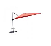 Cesare Terracotta : Parasol Déporté, Rectangulaire De 3x4m, Rotatif À 360° Marron