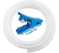 CESFONJER Tuyau PVC Transparent, Flexible Épaissi 10mm ID×14mm OD, Tube Antigel avec 1 Coupe-Tube (3 mètres)
