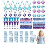 CESHMD Frozen Party Pensierino Anniversaire Enfants Collier Princesse, Figu Neige, Bracelets, Accessoires Princesse, Sac Cadeau