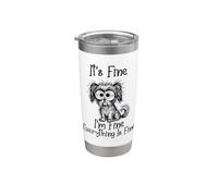 C'est bon, je vais bien, tout va bien, chien Shih Tzu drôle Gobelet isotherme en acier inoxydable double paroi