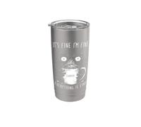 C'est bon, je vais bien, tout va bien, Coffee Frog Sarcastic Gobelet isotherme en acier inoxydable double paroi