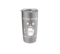 C'est bon, je vais bien, tout va bien, Coffee Frog Sarcastic Gobelet isotherme en acier inoxydable double paroi