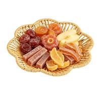 Cesta de frutas festoneada,Cesta con borde festoneado Bandeja tejida