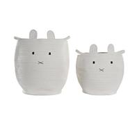 CESTA ROPA SET 2 ALGODON 35X35X49 BLANCO