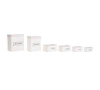 CESTA ROPA SET 6 BAMBU POLIESTER 40X30X46 BLANCO