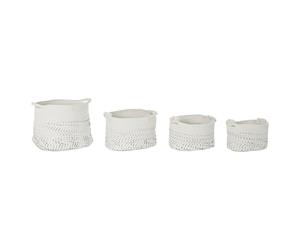 CESTA SET 4 ALGODON 36X36X33 BLANCO
