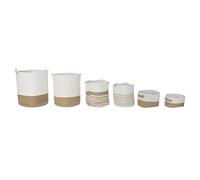 CESTA SET 6 ALGODON YUTE 45X45X54 BLANCO