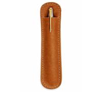 CestAntiQ Étui en cuir fait à la main pour stylo-plume Marron cognac | Pochette en cuir véritable avec housse de protection pour stylo plume et stylos de tous les jours, rangement compact pour les