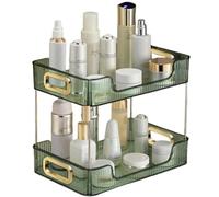 CESTATIVO Étagère de rangement de salle de bain à 2 niveaux étagère de maquillage et soins de la peau
