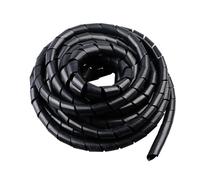 CETEOR Protecteur de câble, Manchon en Spirale, Tube de Protection de câble, Bande d'enroulement de Tuyau, Organisateur de Fil, Gaine en Plastique.(Black,6mm x 17meters)
