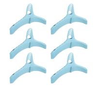 Cetomo Lot de 30 cintres en Plastique à épaules Larges, organiseurs de Placard en polypropylène pour Pull, Manteau et Costume, économie d'espace, en Cascade, Infroissable, Bleu, Lot de 30