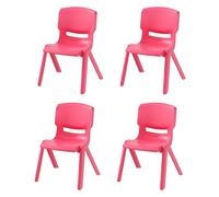 Cetomo Lot de 4 chaises en Plastique pour Enfants, Solides et empilables, marchepieds durables pour Enfants et Adultes, siège pour la Maison, la crèche, la Maternelle ou la Salle de Classe, très
