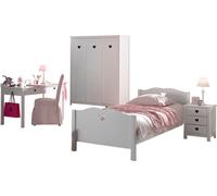 Cette combinaison amori se compose des éléments suivants : amori lit 90x200cm * et un sommier à lattes 13l et un amori nako * et une armoire amori 3 portes * et un amori bureau *