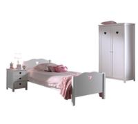 Cette combinaison Amori se compose des éléments suivants : amori lit 90x200cm * et un sommier à lattes 13l et un amori nako * et une armoire amori 2 tur *