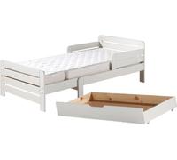 Cette combinaison de jumper se compose des éléments suivants : jumper lit transformable blanc * et un jumper tiroir blanc * et un jumper matrazze (140+60cm)