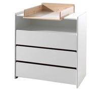 Cette combinaison Kiddy se compose des éléments suivants : commode kiddy 3 tiroirs blanc * et un matelas à langer kiddy nature *
