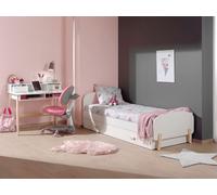 Cette combinaison Kiddy se compose des éléments suivants : lit kiddy 90 blanc * et un lit inférieur kiddy 90 blanc * et une table de bureau kiddy avec structure blanche *
