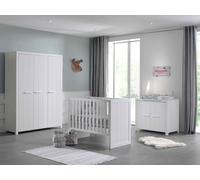 Cette combinaison se compose des éléments suivants : erik lit bébé blanc * et une commode erik 2 portes blanches * et une armoire erik 3 portes *
