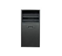Cette étagère encastrée étanche pour Salle de Bain, avec Poubelle intégrée, Rangement de Douche en Acier Inoxydable et Support Mural, Convient à la Cuisine, au Salon ou à la Chambre (Noir, 8