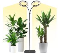Cette lampe horticole est équipée d'un support,de deux têtes LED et convient aux plantes d'intérieur.une minuterie automatique