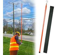 Cette Perche de Mesure réglable isolée à l'époxy, avec Crochet, est Un Outil de Mesure de Hauteur Durable et sécuritaire pour Les techniciens travaillant sur des Lignes électriques sous tens