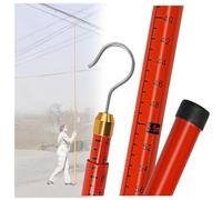 Cette Perche de Mesure télescopique Haute Tension de 12 m (39 pi) est idéale pour l'inspection des Lignes sous Tension. Robuste et munie d'un Crochet, Elle est de Couleur Orange de sécurité.