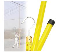 Cette Perche de Mesure télescopique Haute Tension de 8 m (26 pi) avec Crochet est Une Perche de Mesure de Hauteur Jaune Durable, idéale pour mesurer la Hauteur des Lignes sous Tension.