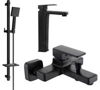 Cetus DQ45 Mélangeur lavabo et baignoire avec accessoires, noir (744313DQ45-70)