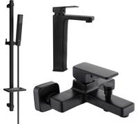 Cetus DQ77 Mélangeur lavabo et baignoire avec accessoires, noir (744313DQ77-70)