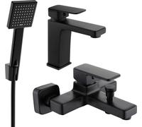 Cetus R45 Mélangeur lavabo et baignoire avec accessoires, noir (744303R45-70)
