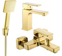 Cetus R45 Mélangeur lavabo et baignoire avec accessoires, or (744303R45-50)
