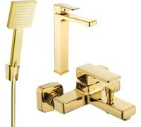 Cetus R45 Mélangeur lavabo et baignoire avec accessoires, or (744313R45-50)