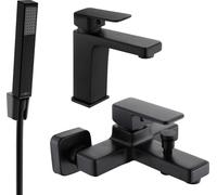 Cetus R77 Mélangeur lavabo et baignoire avec accessoires, noir (744303R77-70)