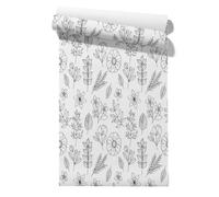 CEVAN Kit Tapisserie Papier Peint Autocollant Vinyle Jet D Encre Fleurs Peintes À Main Garcon Chambre Dessin Animé Papier Pour Les Placards De Cuisine 45x500cm