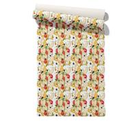 CEVAN Papier Peint Intissé Fleurs Rouleau Vinyle Autocollant Waterproof Fruits Et Légumes Uni Pour Salle De Bain Papier Imperméable À Décoller Placards 45x300cm