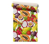 CEVAN Papier Peint Zoo Spécial Salle De Bain Adhésif. Vinyle Fruit Rouleau Autocollant Isolant Dessin Animé Naturel Film Pour Meubles Cuisine 45x300cm