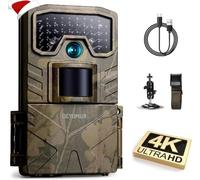 CEYOMUR Camera de Chasse, 4K 30fps Caméra de Chasse avec Vision Nocturne Infrarouge Étanche IP66 et Activée par Le Mouvement Piege Photographique pour la Surveillance de la Faune