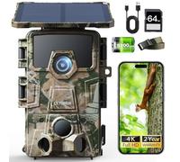 CEYOMUR Solaire Camera de Chasse, 4K 64MP 30fps WiFi 6 Caméra de Chasse